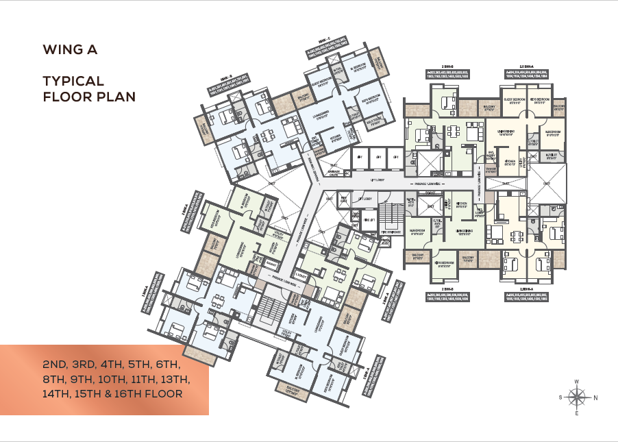 A WING FLOOR PLAN OF MANGALAM MOMENTO